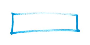 El çizimi mavi çerçeve kalem ile yapılır