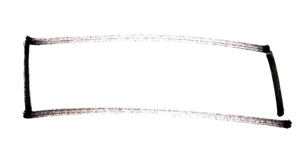 Kézzel Húzott Fekete Keret Ceruzával — Stock Fotó