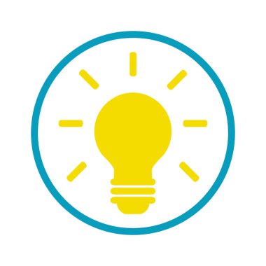 Çemberde ampul sembolü: İnovasyon veya Fikir