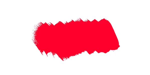 Vörös Zászló Festőecsettel Vagy Ceruzával — Stock Fotó