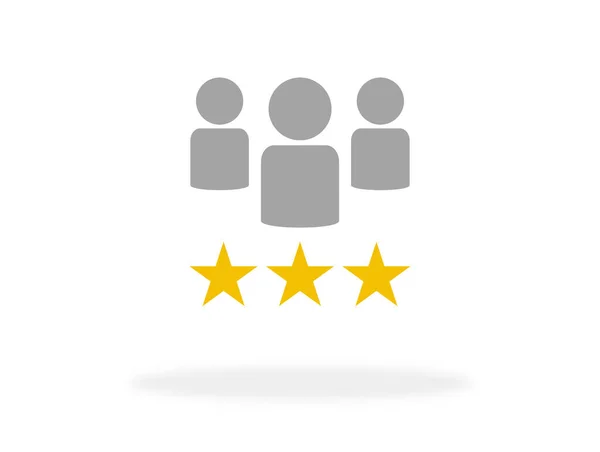 People Icon Shadow Stars Top Rating — Stock fotografie