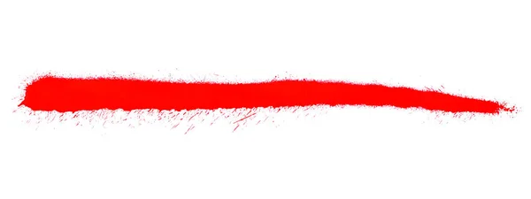 Dirty Red Graffiti Stripe Grunge Stroke Ink Color — Stock Photo, Image