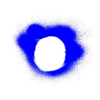 Mavi renkli püskürtülmüş daire - Graffiti arkaplan şablonu