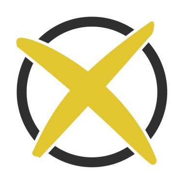 Seçim sembolü - Siyah sarıya oy vermek için simge