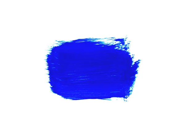 Trazo Azul Hecho Con Pincel Textura Pincel Aislado — Foto de Stock