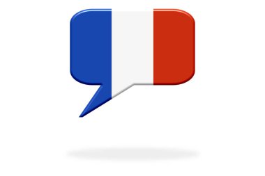 Fransızca - Ulusal renklerle Fransa Balonu