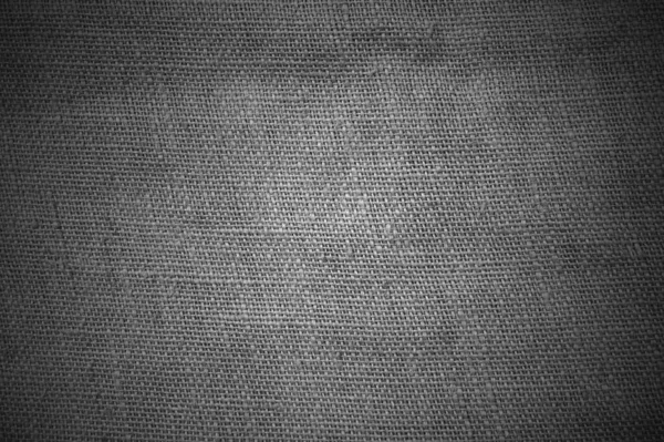 Dunkelgrau Burlap Baumwolle Hintergrund Textur — Stockfoto