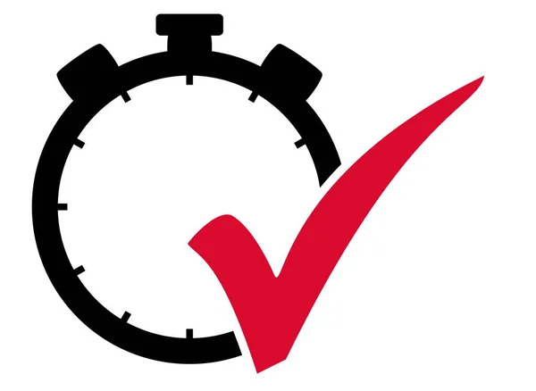 Červená Značka Ikonou Stopek Symbol Měření Času — Stock fotografie