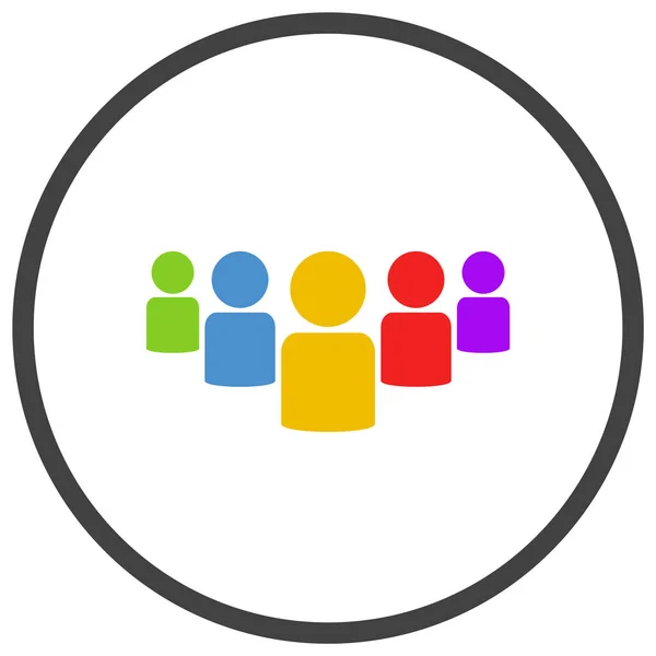 Colorful Group Symbol Flat Icon Circle Diversity — стоковое фото