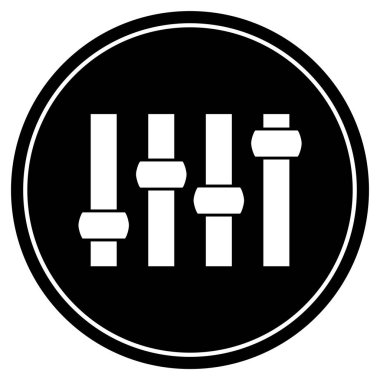 Beyaz simgesi olan yuvarlak siyah düğme - Ayarlar