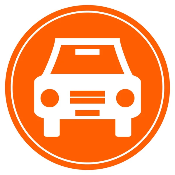 Red Button White Car Icon Traffic — 스톡 사진