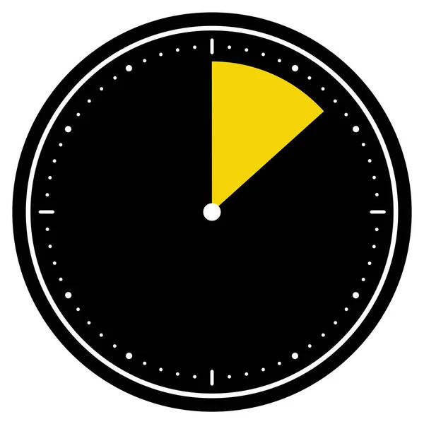 Black Clock Icon Showing Seconds Minutes — Stock fotografie