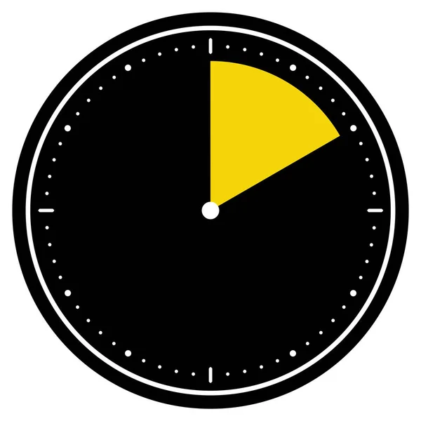 Black Clock Icon Showing Seconds Minutes Hours — Stock Fotó