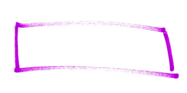 Sketch Hand Painted Frame Made Pencil Purple Color — ストック写真