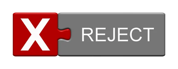 Botão Vermelho Mostrando Rejeitar Ilustração — Fotografia de Stock