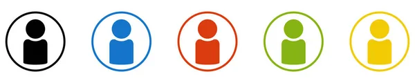 Person Icon Set Buttons Profile Account User Member —  Fotos de Stock