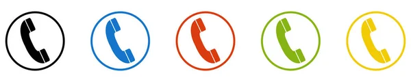 Telefoon Pictogram Set Van Knoppen Hotline — Stockfoto