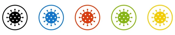 Coronavirus Icon Set Buttons Covid Virus — Stockfoto