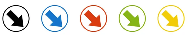 Icono Flecha Hacia Abajo Conjunto Botones Crecimiento Aumento —  Fotos de Stock