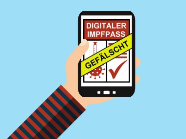Smartphone 'un dijital aşı sertifikası - Almanca' da tahrifat