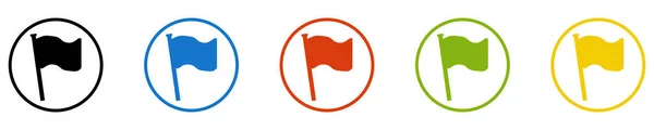 Icono Bandera Conjunto Botones Raza Abanicos — Foto de Stock