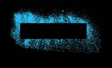 Siyah arkaplanda mavi grafiti çerçevesi