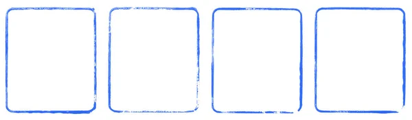 Hand Made Grunge Frames Blue Color — Stock Photo, Image