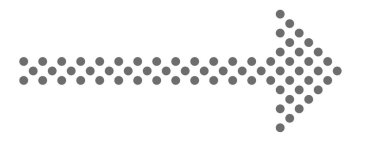 Siyah renkli noktalı ok doğru yönü gösteriyor