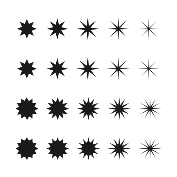 Vektör retro fütüristik tasarım elemanları yıldız. Retro grafik seti, 80 'lerin tasarım eğilimleri ve klasik geometrik element çizimi.