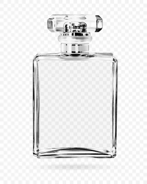 Parfumflesje Glazen Fles Voor Parfum Parfumerie Vector Illustratie Realistische Mockup — Stockvector