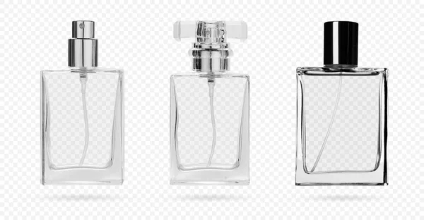 Bouteille Parfum Bouteille Verre Pour Parfum Parfumerie Illustration Vectorielle Réaliste — Image vectorielle