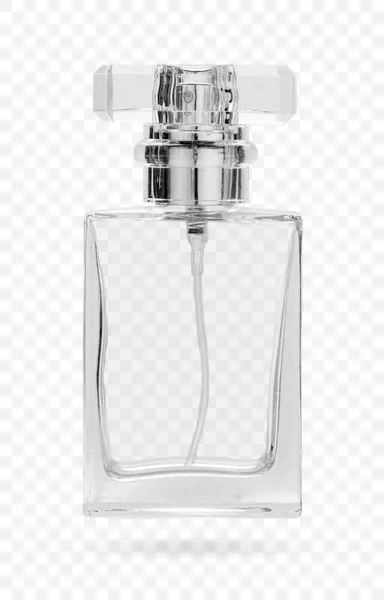 香水瓶香水和香水用玻璃瓶 病媒说明现实的3D模型 — 图库矢量图片