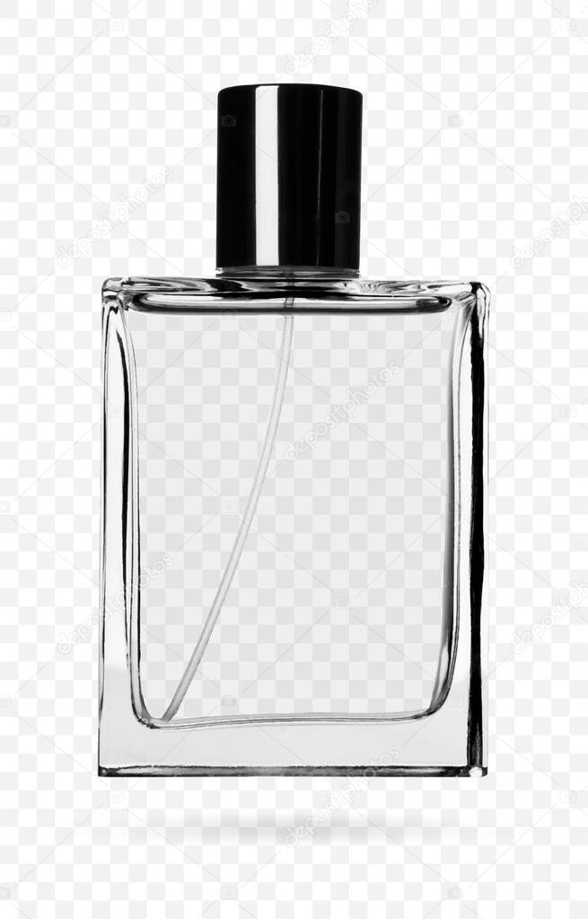perfume bottle. glass bottle for perfume and perfumery .Vector illustration realistic 3d mockup