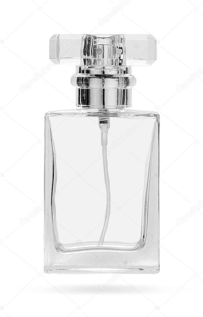 perfume bottle. glass bottle for perfume and perfumery .Vector illustration realistic 3d mockup