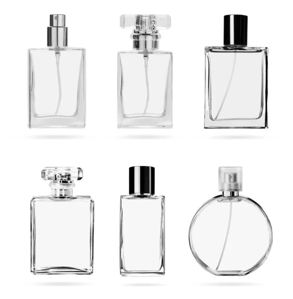 Perfume Bottle Glass Bottle Perfume Perfumery Vector Illustration Realistic Mockup — Stock Vector