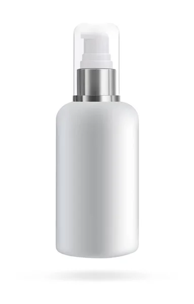 Kosmetisk Flaska Med Dispenser För Tvål Och Kosmetika Uppställning Förpackningar — Stock vektor