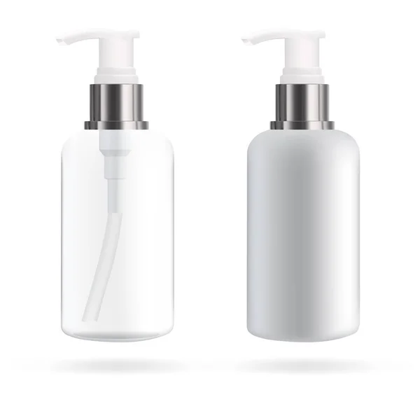 Kosmetikflasche Mit Spender Für Seife Und Kosmetik Attrappe Von Verpackungen — Stockvektor