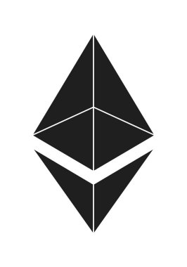 Ethereum 2.0 şifreleme vektör logosu. Dijital sikke ETH simgesi
