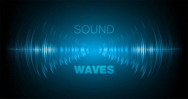 Ses dalgaları ile soyut gelecek arkaplanı