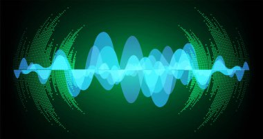Ses dalgaları ile soyut gelecek arkaplanı