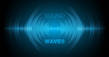 Ses dalgaları ile soyut gelecek arkaplanı