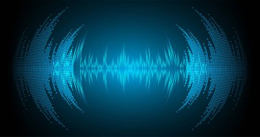 Ses dalgaları ile soyut gelecek arkaplanı