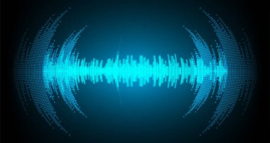 Ses dalgaları ile soyut gelecek arkaplanı
