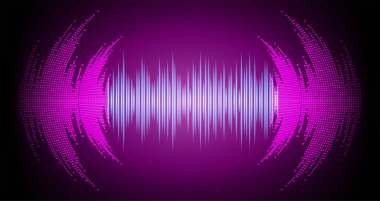 Ses dalgaları ile soyut gelecek arkaplanı