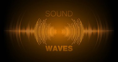 Ses dalgaları ile soyut gelecek arkaplanı