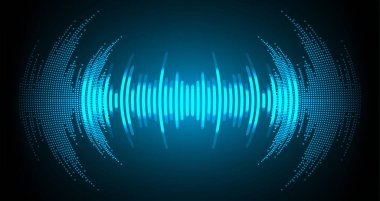 Ses dalgaları ile soyut gelecek arkaplanı