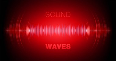 Ses dalgaları ile soyut gelecek arkaplanı