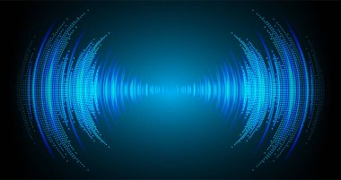 Ses dalgaları ile soyut gelecek arkaplanı