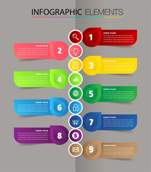 Moderne Textbox Vorlage Banner Infografik — Stockvektor