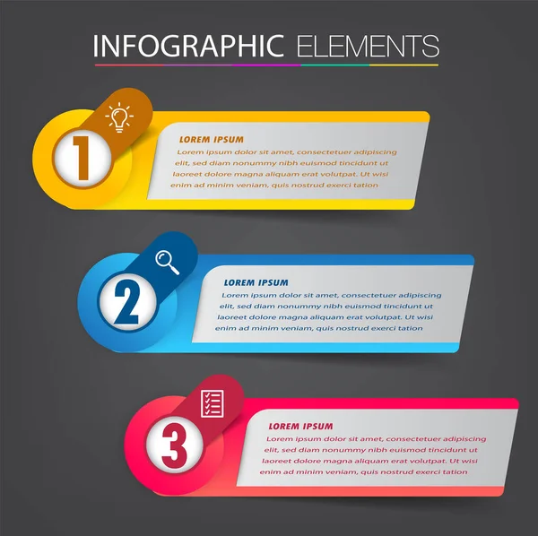 Moderní Šablona Textového Pole Banner Infographics — Stockový vektor